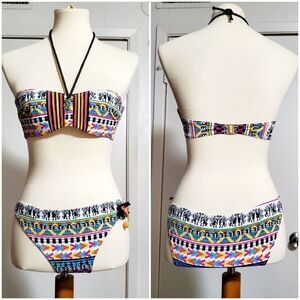 Dolores Cortez Tribal Print Bikini Size Small
